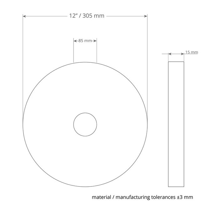 MelaminPlusPad 12Zoll/305mm für Orbitalmaschine  