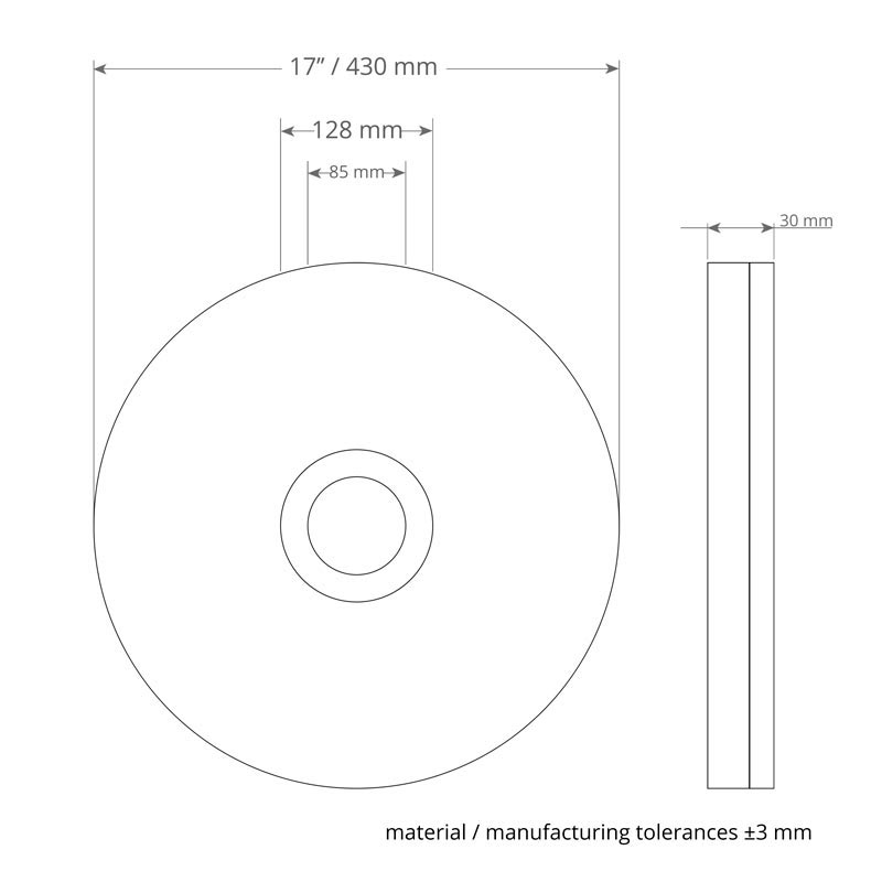MelaminPlusPad 17Zoll/430mm für Scheuersaugmaschine  