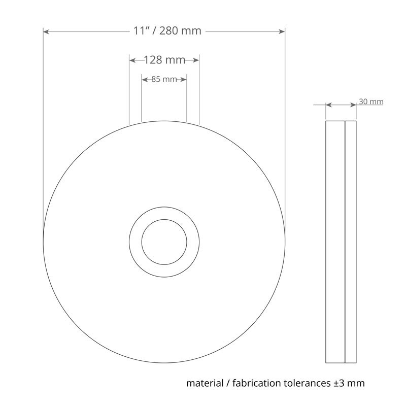 MelaminPlusPad 11Zoll/280mm für Scheuersaugmaschine - Melaminpad für die Intensivreinigung und Unterhaltsreinigung   