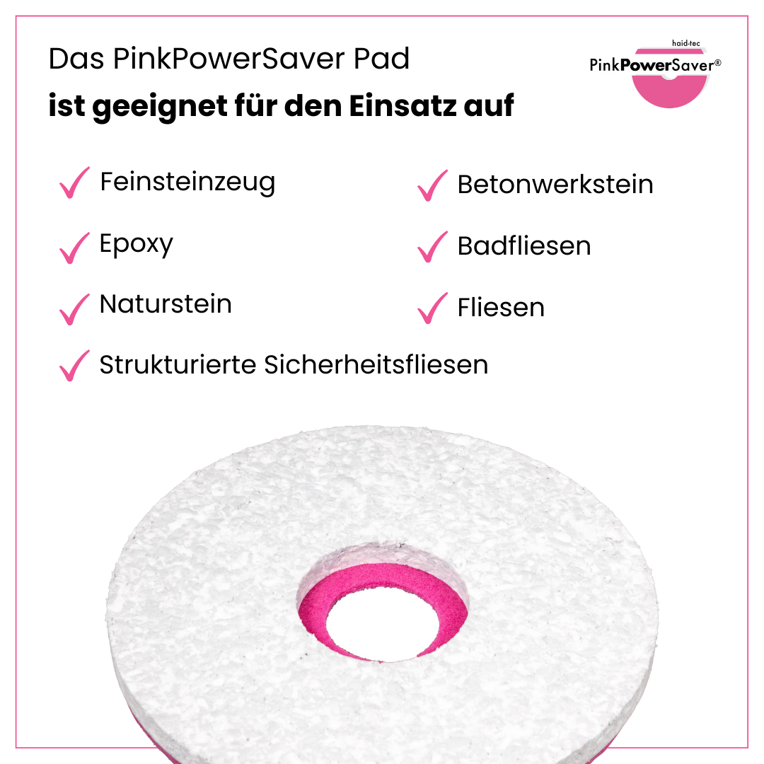 PinkPowerSaver Pad 13inch/330mm for scrubber dryer - melamine pad for intensive and maintenance cleaning