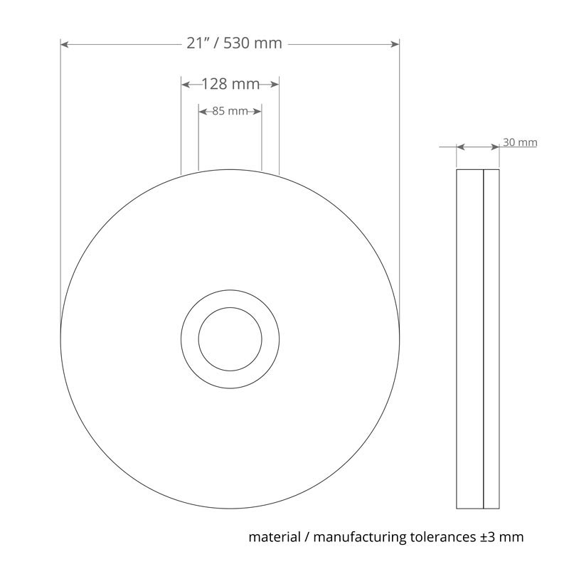 MelaminPlusPad 21Zoll/530mm für Scheuersaugmaschine  - Melaminpad für die Intensivreinigung und Unterhaltsreinigung  